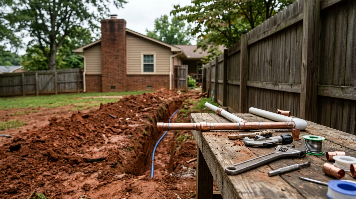 Water line installation and repair service in Johnson City Tennessee